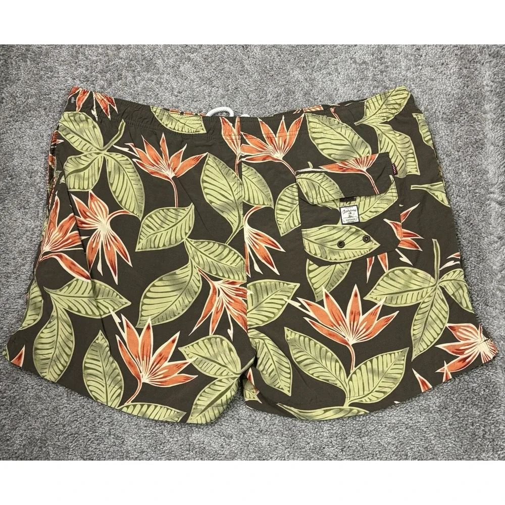 Tommy Bahama Tropical‎ Floral Hawaiian Print Mesh Lined Swim Shorts XL NYLON 42